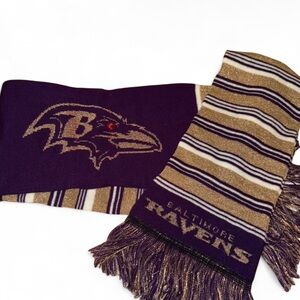 Baltimore Ravens Purple and Gold Scarf